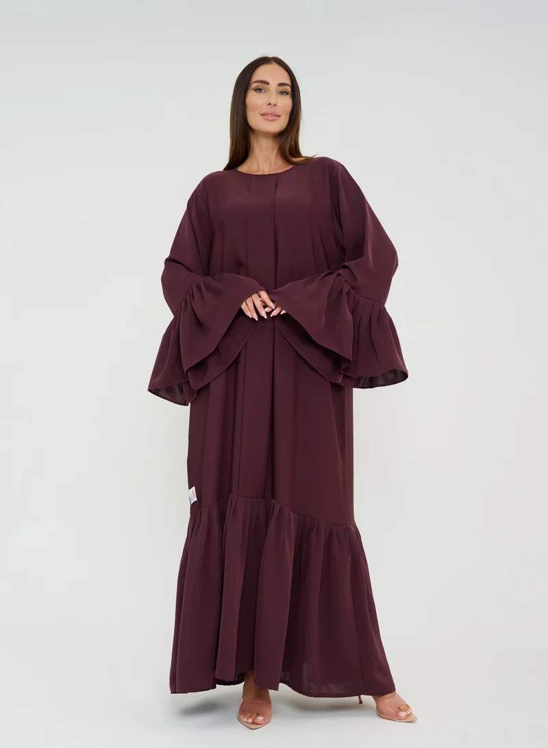 Rosette Abaya Brown-R-202442