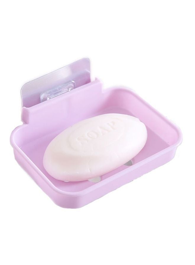 Wall Mounted Soap Dish Purple/Silver 12.5x9x2cm - Image 2