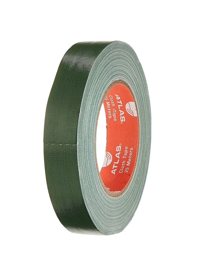 ATLAS 25-Meter Length Cloth Tape 1 Inch Wide Green Colour  - Image 2
