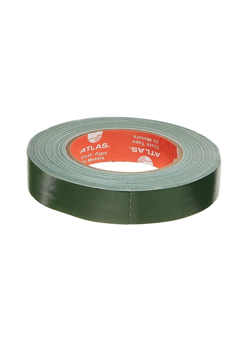 ATLAS 25-Meter Length Cloth Tape 1 Inch Wide Green Colour  - Image 1