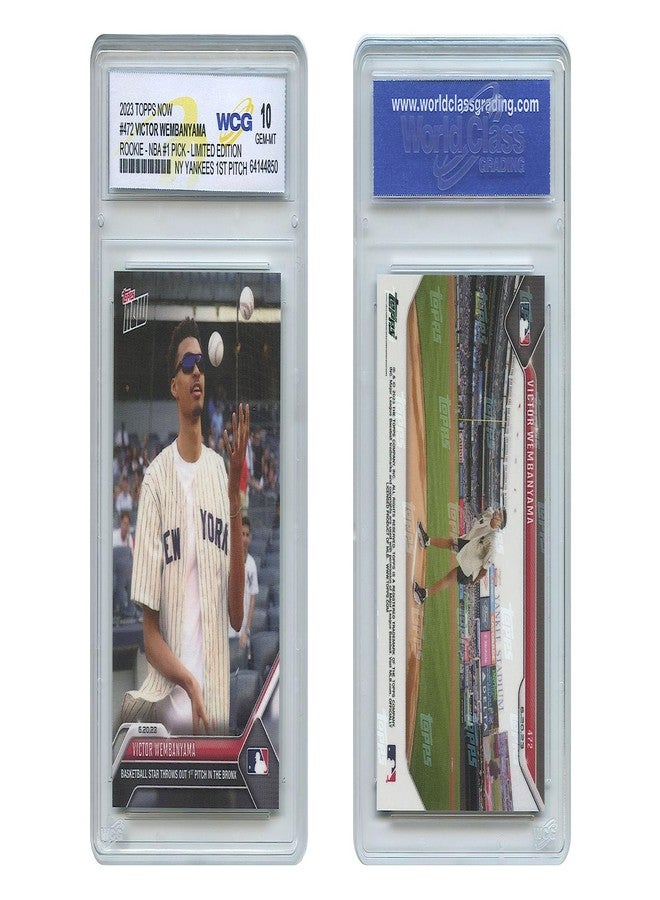 2023 Topps Now Victor Wembanya Rookie Card #472 - NY Yankees 1st Pitch San Antonio Spurs #1 NBA Draft Pick - Graded GEM Mint 10