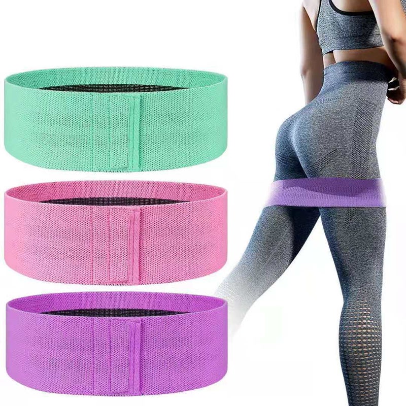 Generic Tension band fitness elastic band yoga hip ring hip lifting band squat hip band hip ring resistance band Purple M size