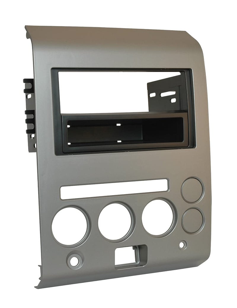 Scosche NN1453B Compatible with 2006-07 Nissan Armada/Titan ISO Double DIN & DIN+Pocket Dash Kit, Silver; Non-Navigation/Bose - Image 3