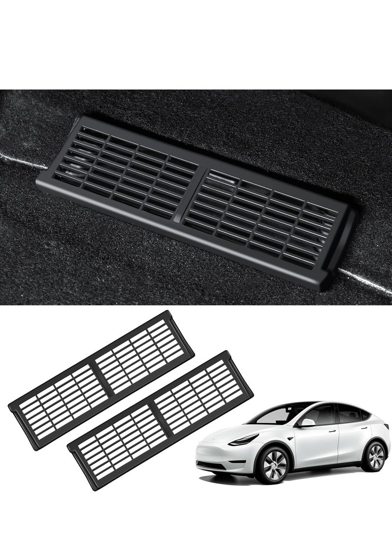 SOLARAE for Tesla Model Y Rear Under Seat Air Vent Cover, Backseat Air Conditioning Outlet Vent Deflector Grille Protector Snap-in Installation Intake Grid Model Y Accessories, 2 pcs - Image 1