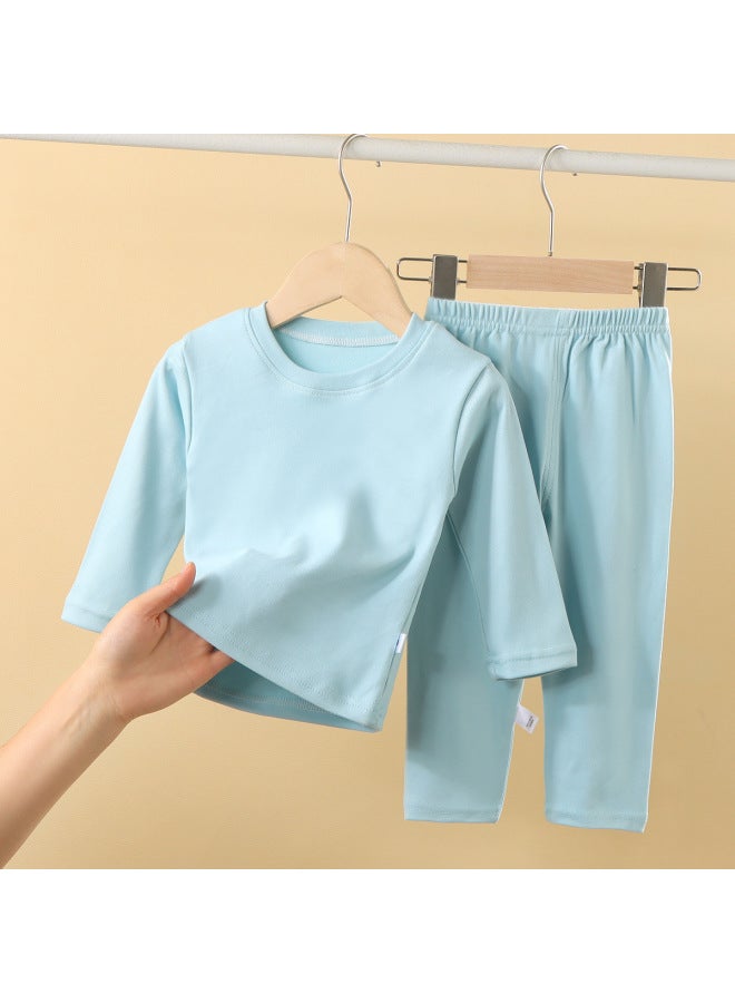 Children's Pajamas Set Autumn And Winter German Velvet Soft Pure Color Girls' Autumn Clothes And Long Pants Boys' Home Clothes Baby Kidsren's Clothes