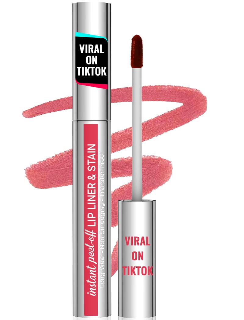 iMethod Natural Long Lasting Lip Stain Peel Off Waterproof Stay On All Day TransferProof Highly Pigmented Instant Peel Off Lip Stain Color Nude Pink