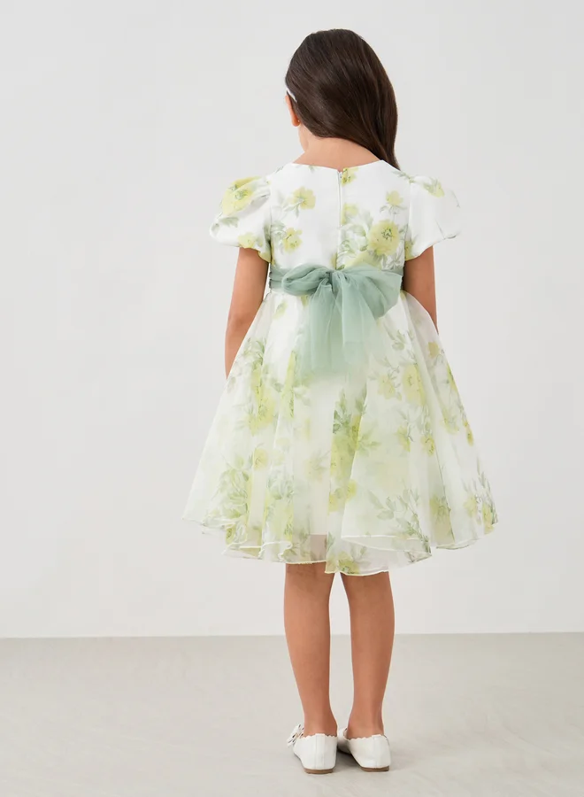 Styli Floral Organza Dress