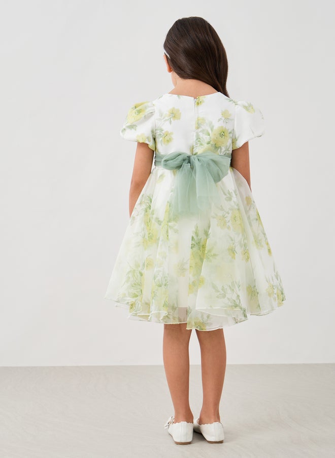 Styli Floral Organza Dress  - Image 4
