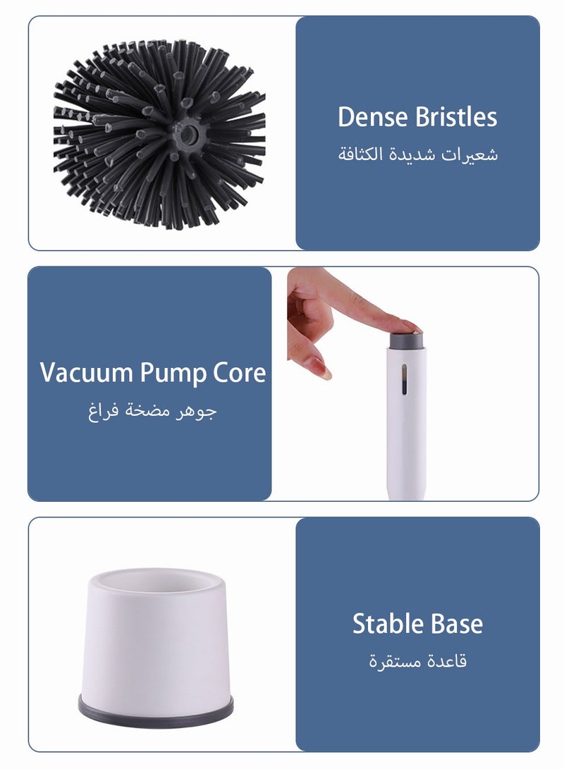 UNUNS Toilet Brush Holder,Refillable Handle Dispenser For Gel Toilet Cleaner ,Flexible TPR Brush Head,Toilet Brush With Holder - Image 4