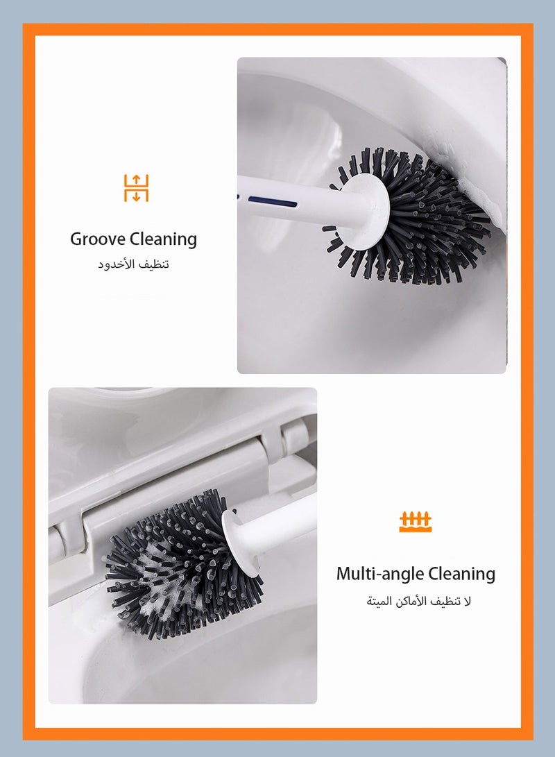 UNUNS Toilet Brush Holder,Refillable Handle Dispenser For Gel Toilet Cleaner ,Flexible TPR Brush Head,Toilet Brush With Holder - Image 5