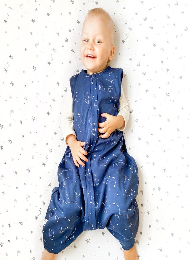 Woolino 4 Season Baby Footed Sleep Bag Sack, Australian Merino Wool and Organic Cotton, Toddler Sleeping Bag, 18-36mo, Night Sky - Image 5