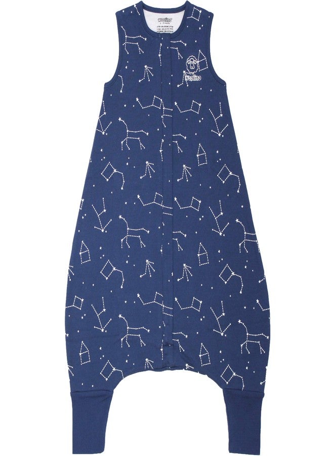 Woolino 4 Season Baby Footed Sleep Bag Sack, Australian Merino Wool and Organic Cotton, Toddler Sleeping Bag, 18-36mo, Night Sky - Image 1