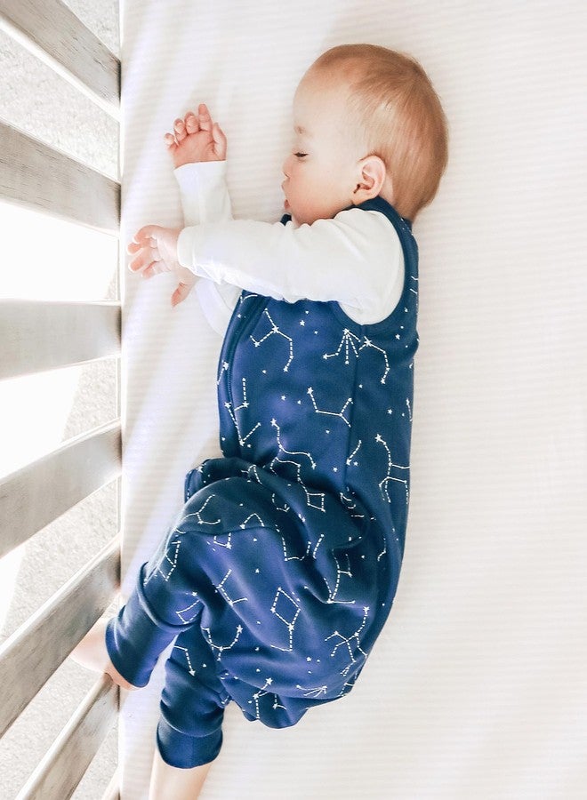 Woolino 4 Season Baby Footed Sleep Bag Sack, Australian Merino Wool and Organic Cotton, Toddler Sleeping Bag, 18-36mo, Night Sky - Image 4
