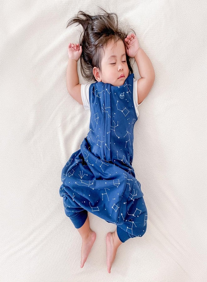Woolino 4 Season Baby Footed Sleep Bag Sack, Australian Merino Wool and Organic Cotton, Toddler Sleeping Bag, 18-36mo, Night Sky - Image 2