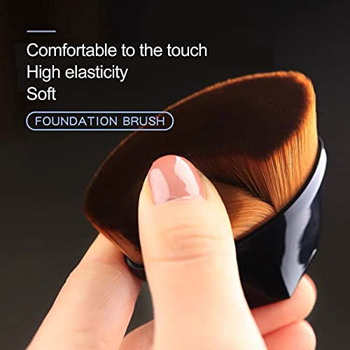 Tenmon GODR7OY Foundation Makeup Brush PetalShaped Flat Top Kabuki Brush for Blending Liquid Cream or Flawless Powder Brushes Tool Perfect with Storage Box DesignBlack - Image 3