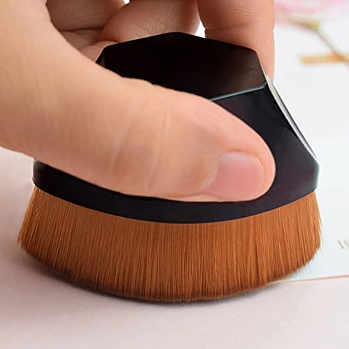 Tenmon GODR7OY Foundation Makeup Brush PetalShaped Flat Top Kabuki Brush for Blending Liquid Cream or Flawless Powder Brushes Tool Perfect with Storage Box DesignBlack - Image 5