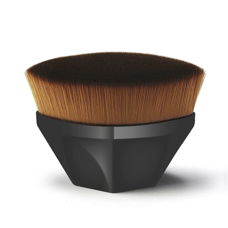 Tenmon GODR7OY Foundation Makeup Brush PetalShaped Flat Top Kabuki Brush for Blending Liquid Cream or Flawless Powder Brushes Tool Perfect with Storage Box DesignBlack - Image 1