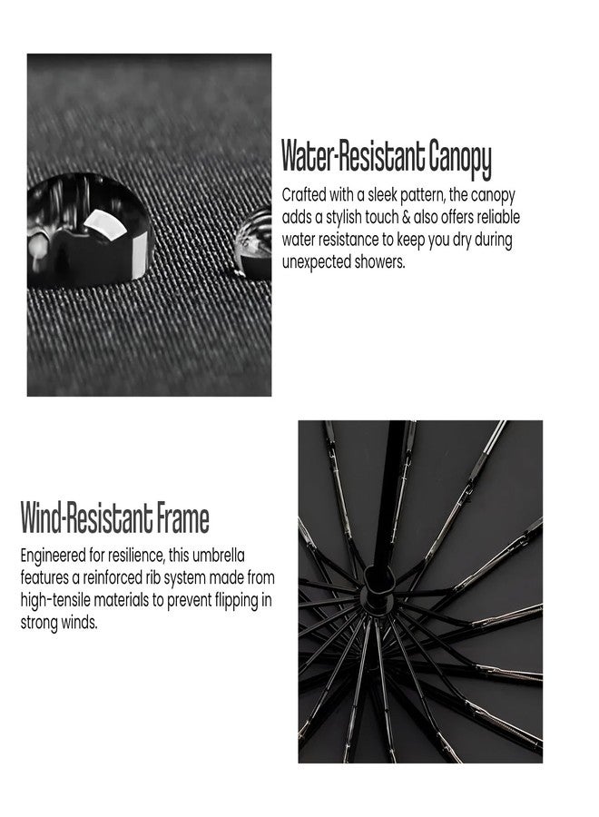 HACER Travel Umbrella Automatic Open 3-Fold UV Protection Wind Resistant Auto Folding and Portable Umbrellas for Rain Sun Men & Women (Pack of 1, Random) - Image 4