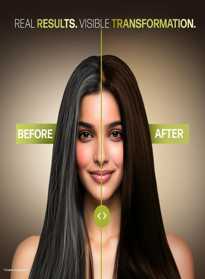 Indica Easy 10 Minutes Hair Color Shampoo |Dark Brown | 5 Herbal Extracts | Ammonia Free | Long Lasting | Grey Coverage | Pack of 12 (25 ml each) - Image 4
