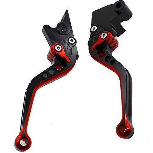 PROCNC Double Color Short Adjustable Brake Clutch Levers for Kawasaki Z900 Z650 Ninja 650RER6FEX650 20172022 Z650RS 2022 VERSYS 650cc VulcanS 650cc 20152022 VERSYS 1000 20152019 Red - Image 1