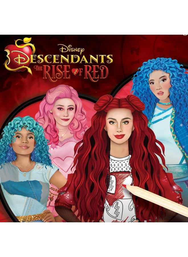 Make It Real Make It Real: Descendants 4 Rise of Red Fashion Design Sketchbook - Includes 109 Stickers & Stencils, Style Models, Disney, Girls & Kids Ages 8+  - Image 3