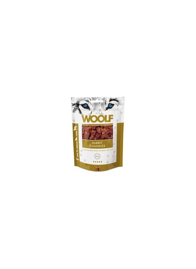 Woolf - Woolf Rabbit Chunkies cat&dog100g - Image 1