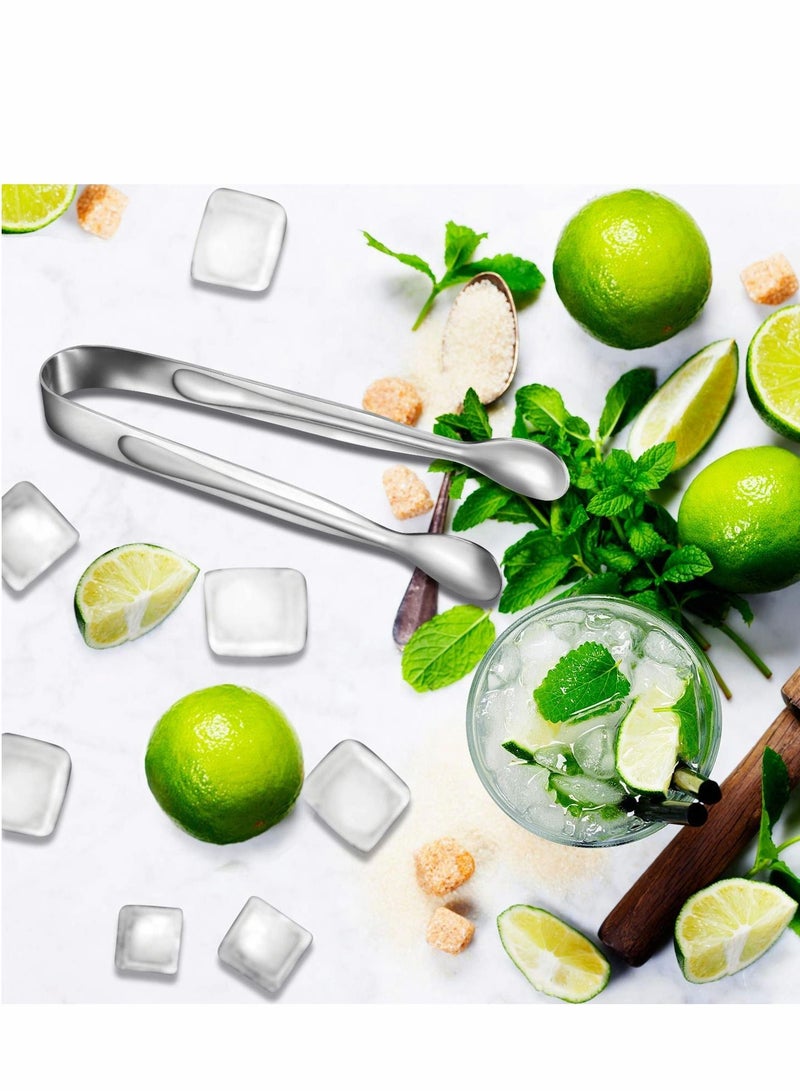 Excefore ملاقط الثلج، 9 قطع سكر 11 سم من الفولاذ المقاوم للصدأ، ملاقط صغيرة لتقديم مقبلات للحفلات والقهوة والشاي والمطبخ والزفاف - Image 3