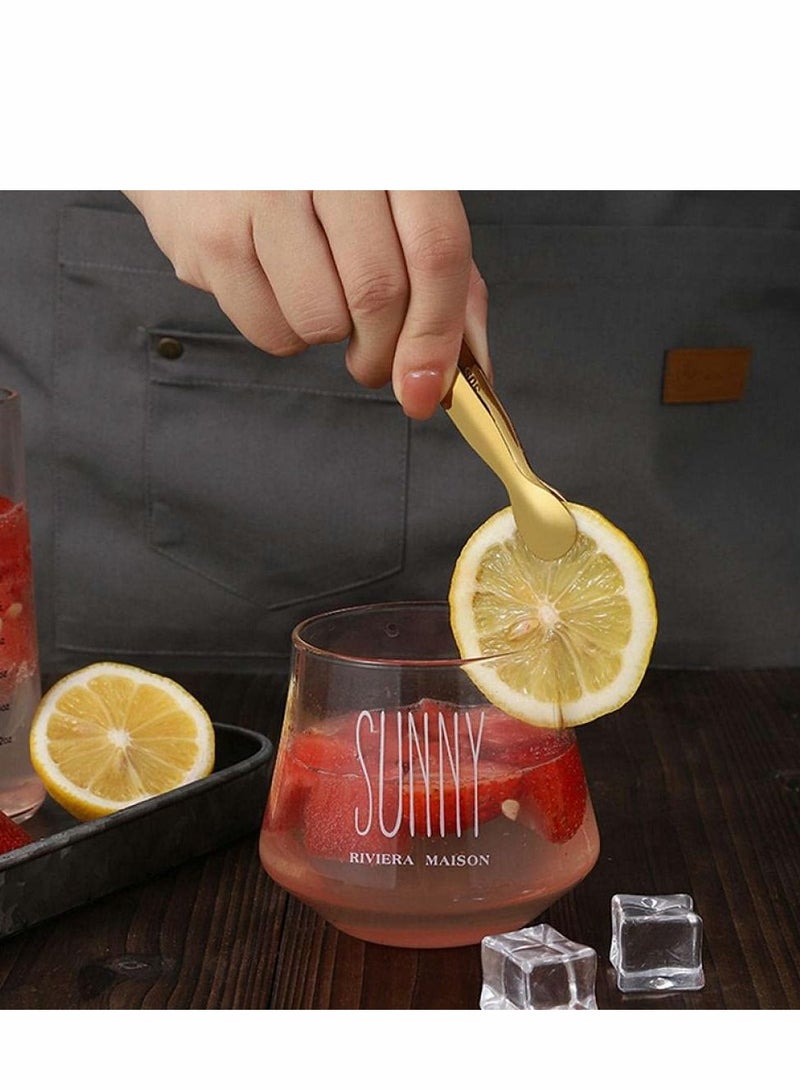 Excefore ملاقط الثلج، 9 قطع سكر 11 سم من الفولاذ المقاوم للصدأ، ملاقط صغيرة لتقديم مقبلات للحفلات والقهوة والشاي والمطبخ والزفاف - Image 4