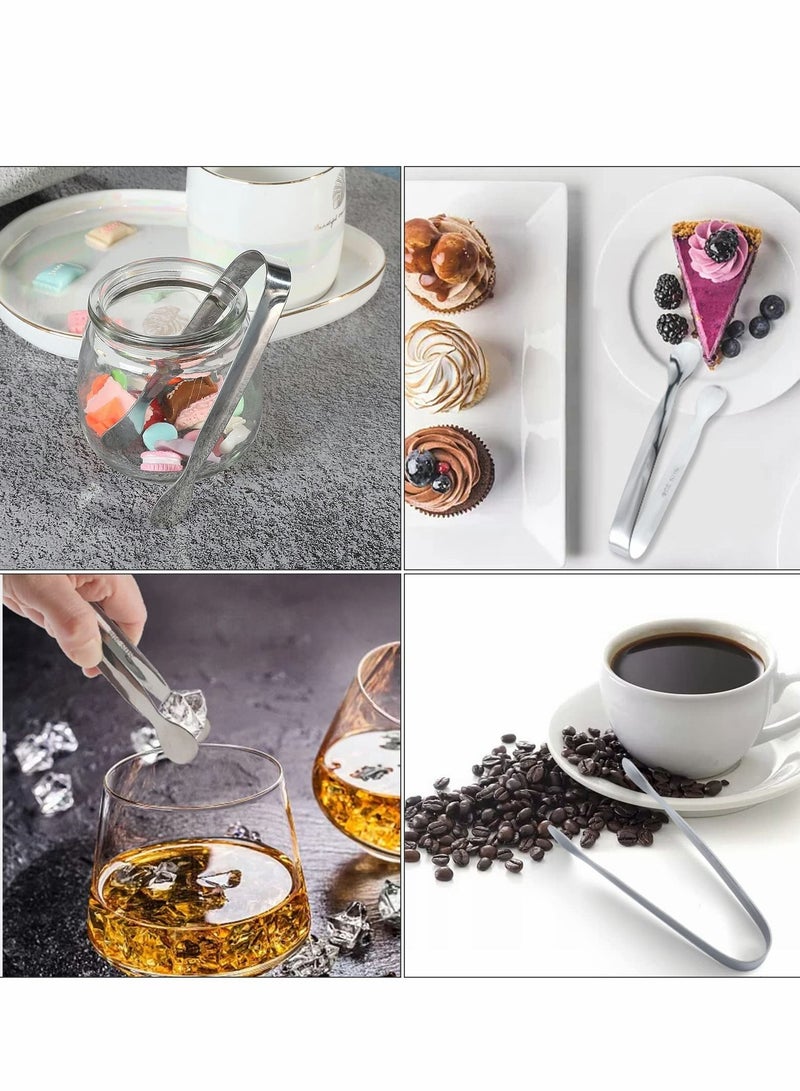 Excefore ملاقط الثلج، 9 قطع سكر 11 سم من الفولاذ المقاوم للصدأ، ملاقط صغيرة لتقديم مقبلات للحفلات والقهوة والشاي والمطبخ والزفاف - Image 5