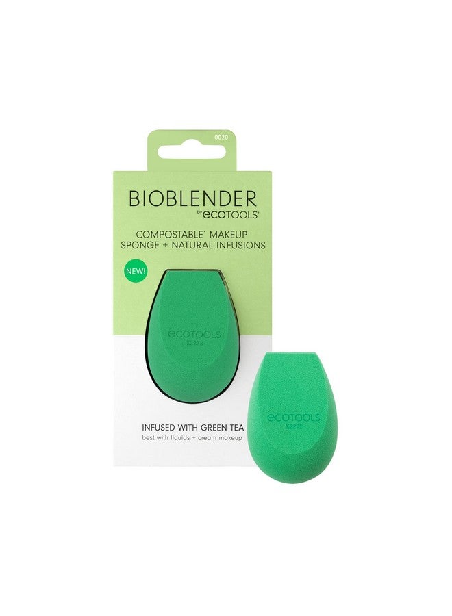 Ecotools Green Tea Bioblender Compostable Makeup Blending Sponge For Foundation & Base Coverage Skincalming Natural Infusion Cruelty Free & Vegan Packaging May Vary 1 Count - Image 1