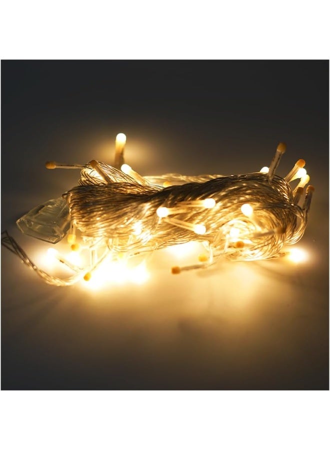 ALLTEC LED Pixel Serial String Light, 8 Meter Long, 50 LED Lights, Warm White, Copper Wire, 360 Degree Light Bulb, for Home Decoration, Diwali, Christmas - Image 1