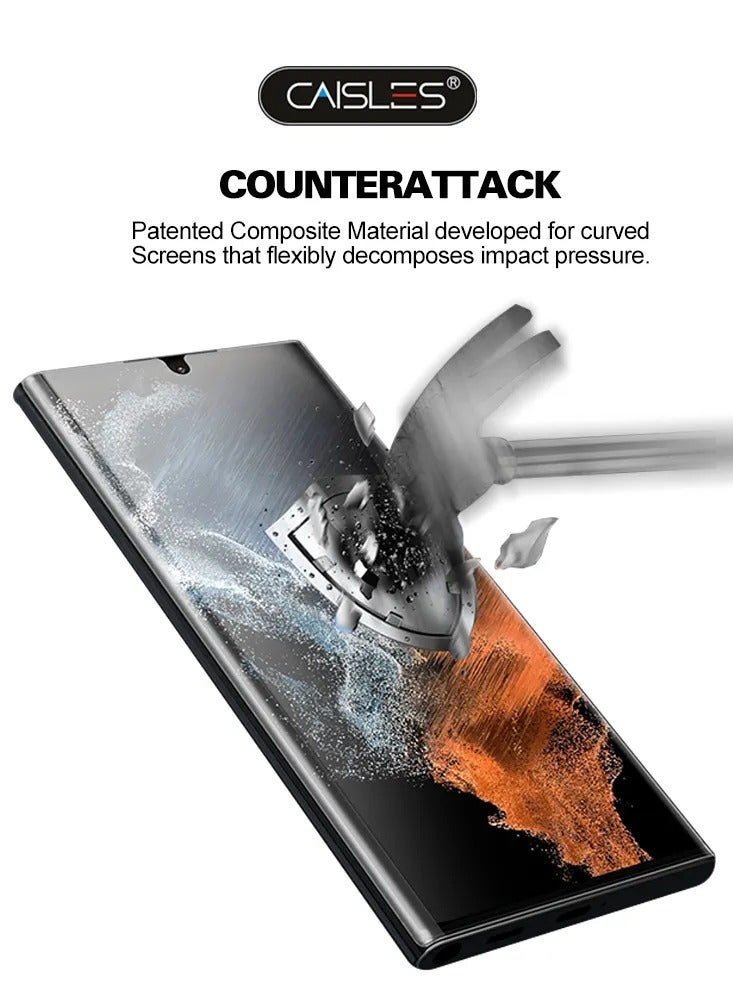 CAISLES Nano Screen Protector for Samsung Galaxy S24 Ultra, curved design, superior edge-to-edge protection with superior clarity and protection against drops and scratches - Image 2
