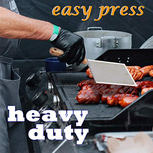 Leonyo Metal Spatula Set of 2, Leonyo Stainless Steel Griddle Hamburger Spatula, as Barbecue Turner Grilling BBQ Griddle Accessories, Triple Rivets & 2 x S Hook, Heavy Duty & Easy Press - Image 3