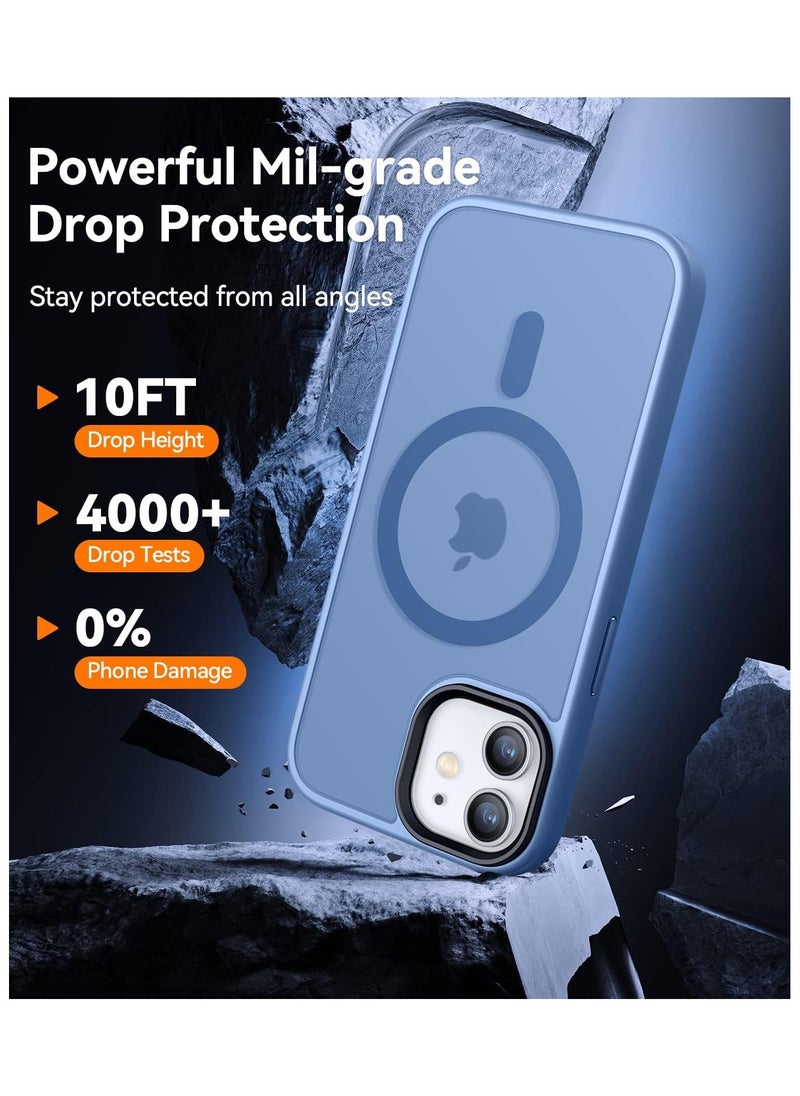 Generic - Magnetic Case For iPhone 11 6.1 Case Compatible with MagSafe Grade Protection Shockproof Translucent Matte Case Anti Scratch Shockproof Phone Case (Light Blue) - Image 1