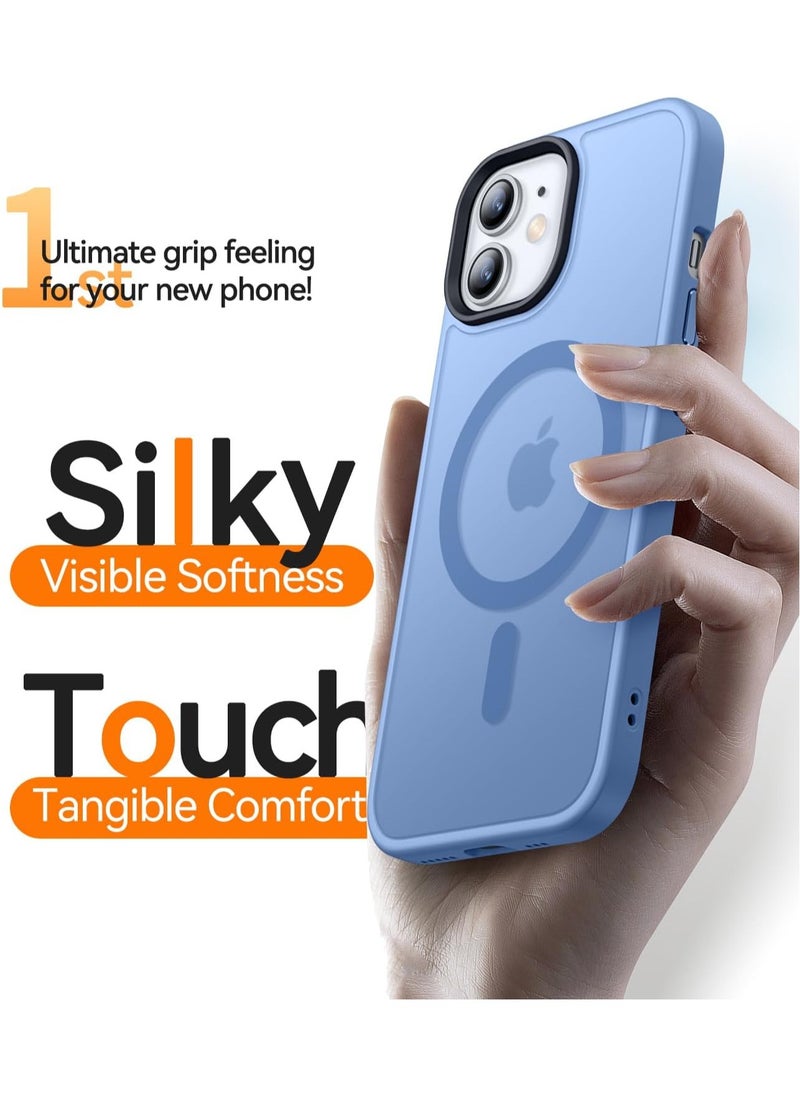 Generic - Magnetic Case For iPhone 11 6.1 Case Compatible with MagSafe Grade Protection Shockproof Translucent Matte Case Anti Scratch Shockproof Phone Case (Light Blue) - Image 1