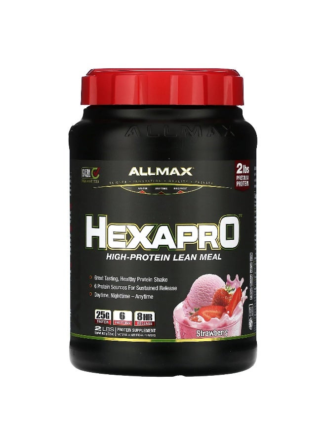ALLMAX, Hexapro™, High-Protein Lean Meal, Strawberry, 2 lbs (907 g) (Packaging may vary) - Image 1
