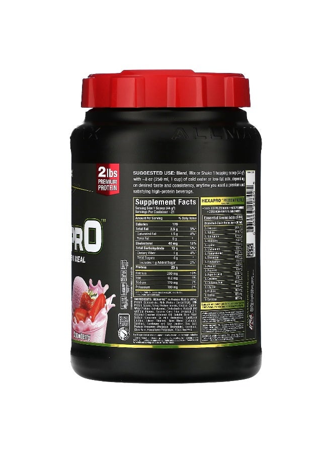 ALLMAX, Hexapro™, High-Protein Lean Meal, Strawberry, 2 lbs (907 g) (Packaging may vary) - Image 2