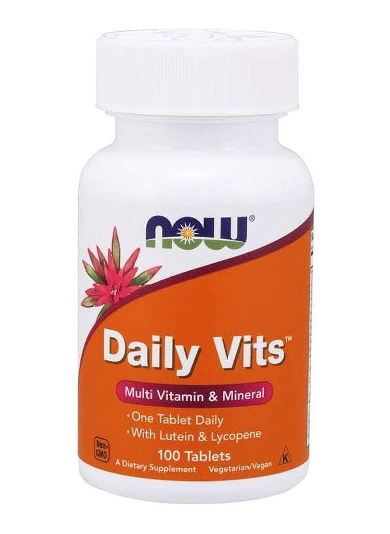 now - Now Foods Daily Vits Multi Vitamins And Mineral - 100 Tablets - Image 1