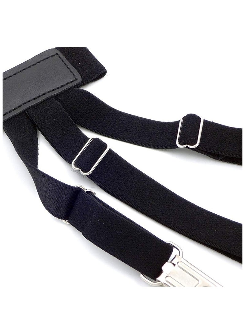 Folanry Shirt Stays,Adjustable Elastic Shirts Holder with Non-slip Locking Clamps  - Image 4