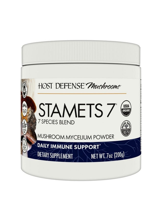مسحوق فطر ستاميتس 7 من هوست ديفينس - مزيج من 7 أنواع - مكمل غذائي من الفطر لدعم المناعة مع رويال صن بلازي، وكورديسيبس، وريشي، ومايتاكي، وفطر عرف الأسد، وشاجا، وميسيما - 7 أونصة (133 حصة)* - Image 1
