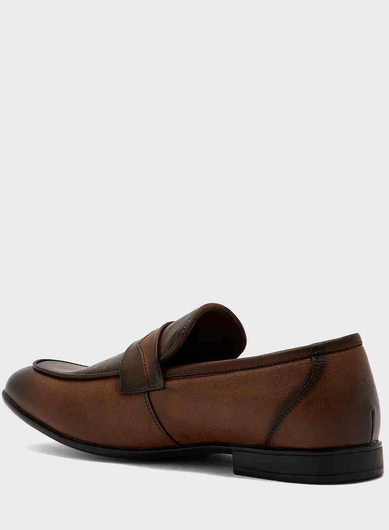 Robert Wood Ostritch Print Detail Formal Slip Ons