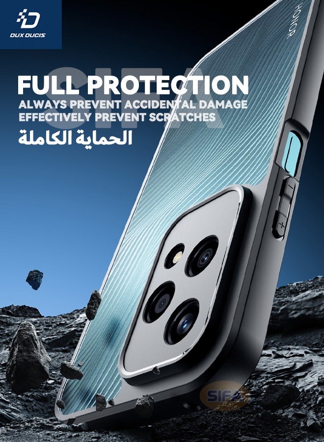 DUX DUCIS Honor 200 Lite Case with Lanyard, Anti-Drop Slim Shockproof Frosted Back Cover, [SGS Dropproof Certification][Streamline Texture][Frosted Feel] Case Cover for Honor 200 LITE 5G, Black - Image 3