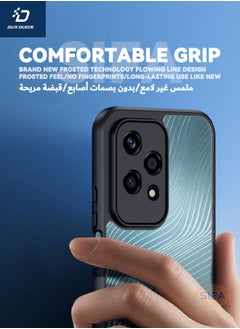 دوكس دوتشيز حافظة Honor 200 Lite مع حبل، غطاء خلفي بلوري نحيف مضاد للسقوط من الدرجة العسكرية، [شهادة SGS مقاومة للسقوط] [ملمس انسيابي] [ملمس متجمد] غطاء حافظة لهاتف Honor 200 LITE 5G، أسود  - Image 4