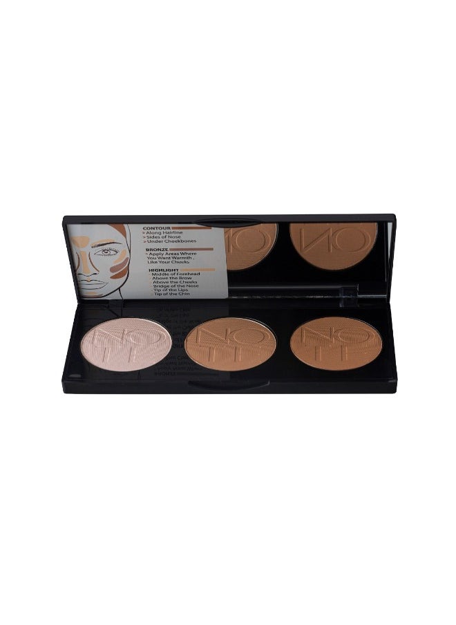 Note Note Perfecting Contouring Powder Palette With Argan Oil & Vitamin E - No. 01 Light To Medium  - Image 1