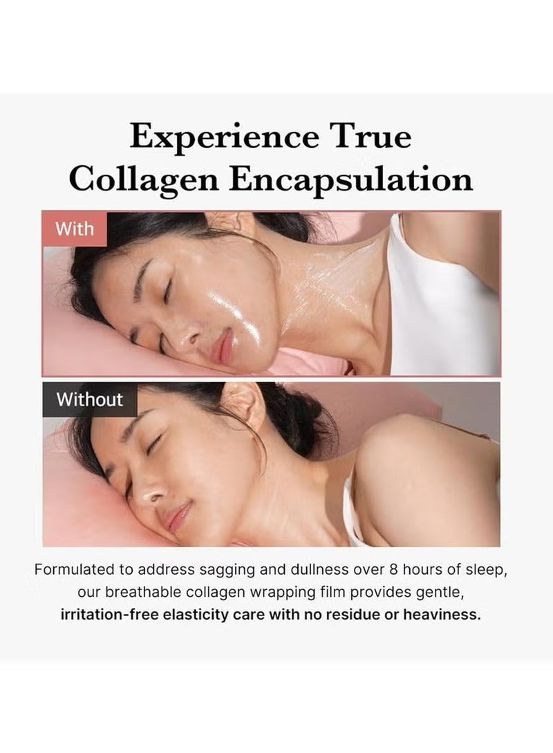 Hoygi Collagen Night Wrapping Mask 75ml, Overnight Collagen Wrapping Mask, Korean Peel Off Facial Mask, Deep Collagen Hydration Lifting Firmness Tear Off Mask, 2.53 fl.oz (1pc) - Image 4