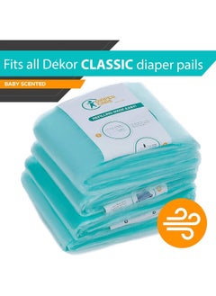 Jasclair jasclair- Diaper Refill Liners - Compatible With Dekor Classic Regular Size Pail- Baby Scented Refills With Bamboo Charcoal Smell Eliminator Bags  - Image 4