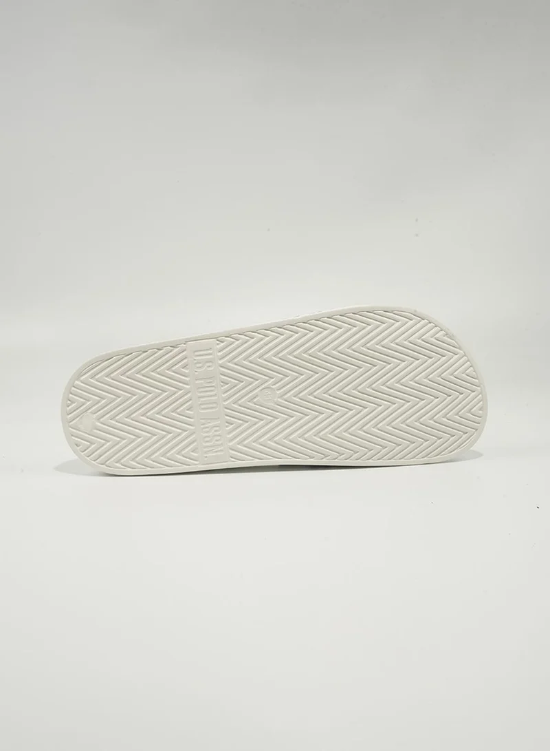 U.S. Polo Assn. 6M LEON GLB 6FX MEN OD_WHITE U.S. Polo Assn. Leon Men's Slip-On Comfortable Casual Everyday Slide Sandals - White for Men | Best Price UAE
