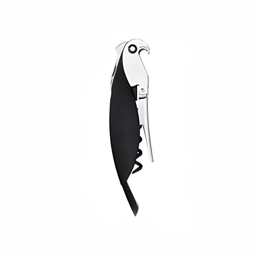 Alessi AAM32 B Parrot - Sommelier Design Corkscrew, Cast Aluminum and PC, Black - Image 1