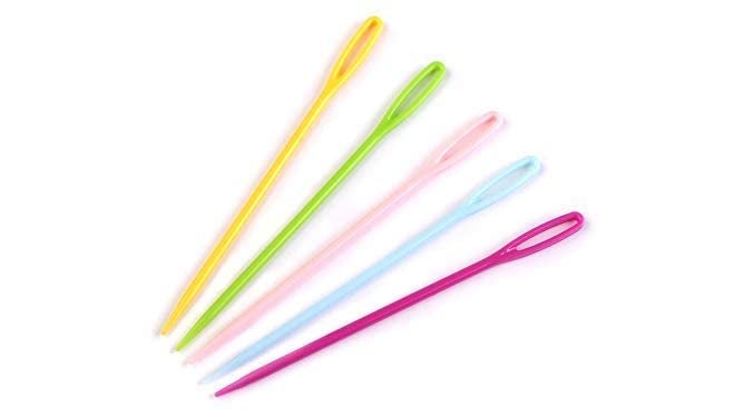 GEMSY Large Eye Plastic Needles - Pack of 50, Plastic Weaving Needles, Yarn Needles, Learning Needles, Safety Plastic Lacing Needles for Kids (Quantity 50) - Image 3