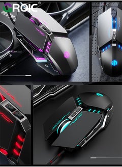 GROIC Grey Wired Gaming Mouse, LED Wired Optical Silent Mouse, Ergonomic Handle, 3 DPI Adjustable for MAC/PC/Notebook/Computer  - Image 4